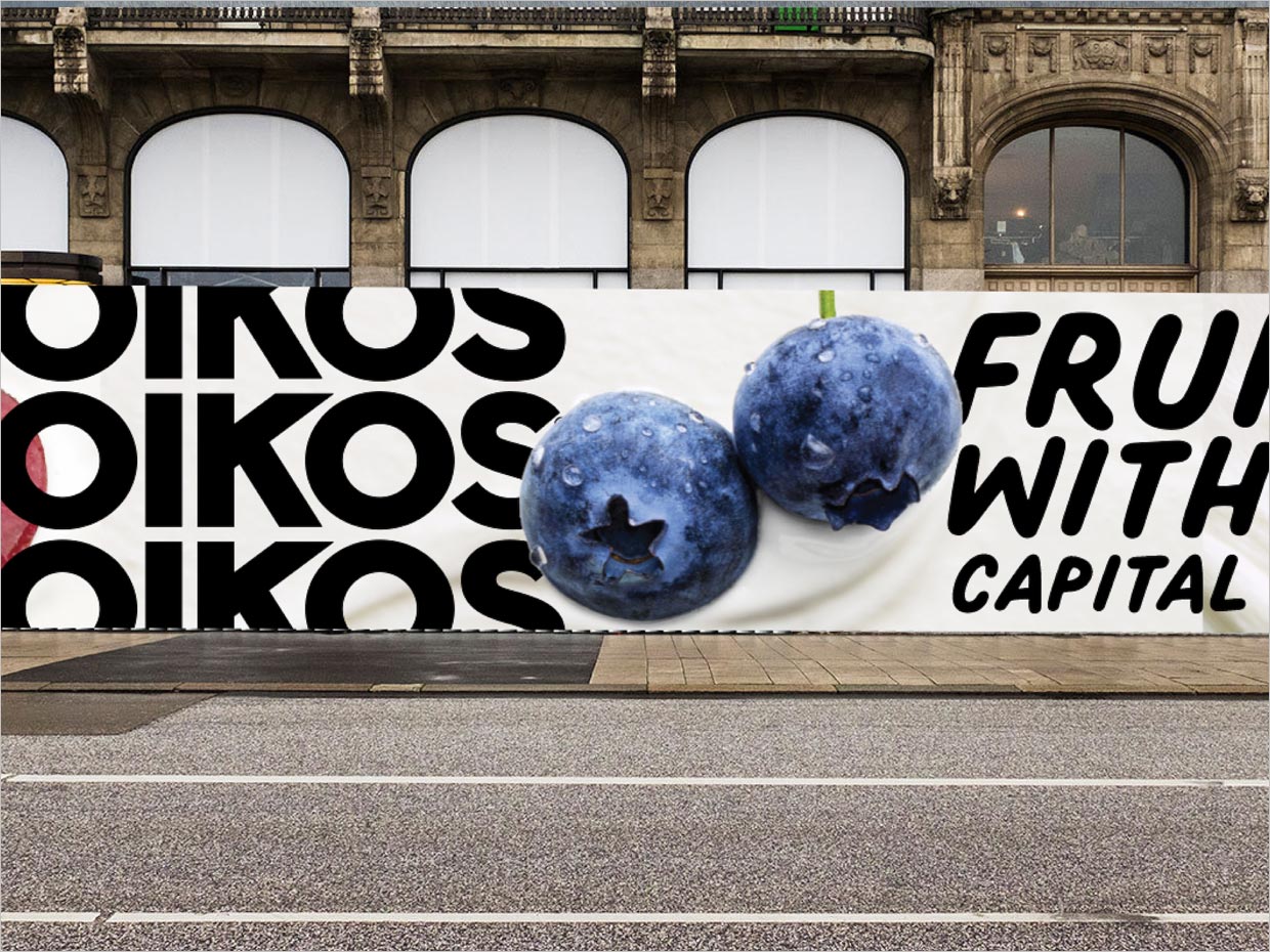希腊Oikos水果酸奶海报设计