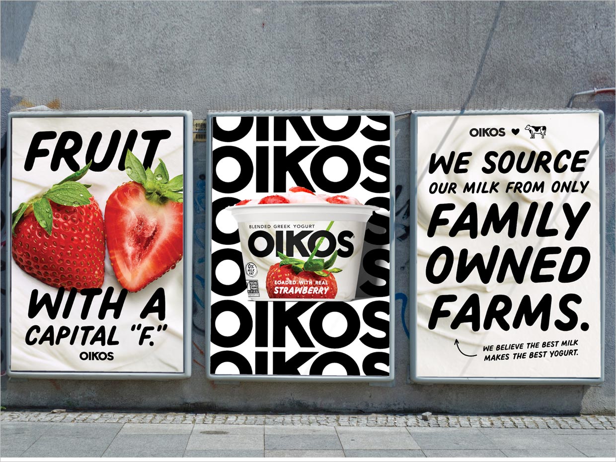 希腊Oikos水果酸奶户外广告设计