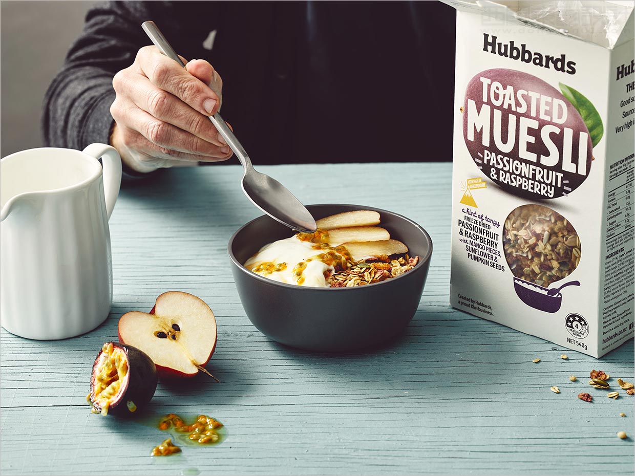 新西兰Hubbards麦片早餐食品包装设计之实物照片