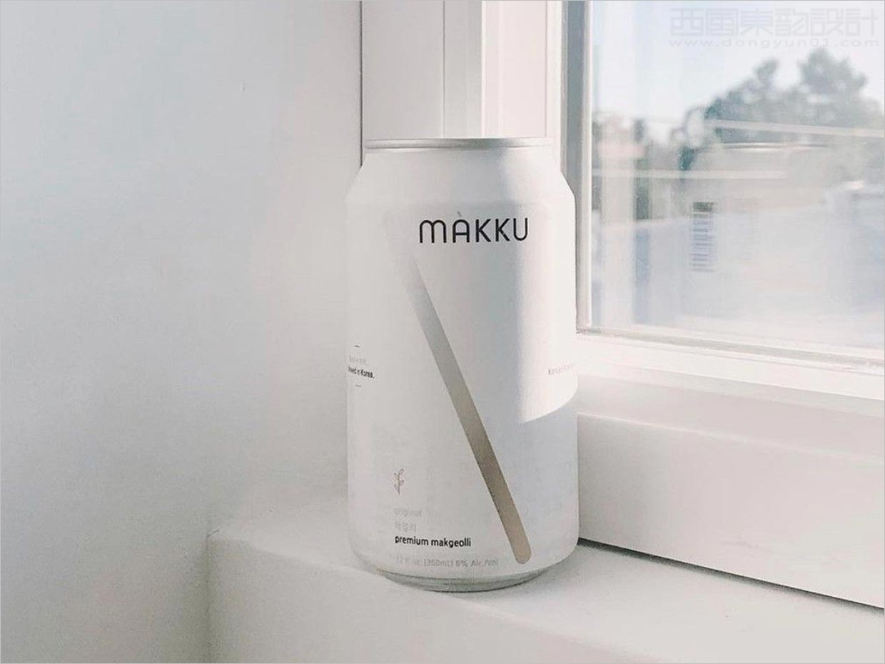 极简主义的韩国Makku饮料包装设计