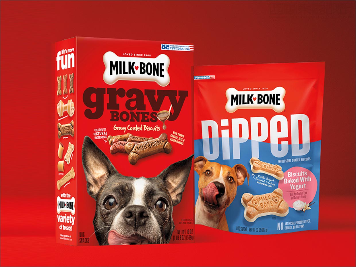 美国Milk-Bone狗粮宠物食品包装设计