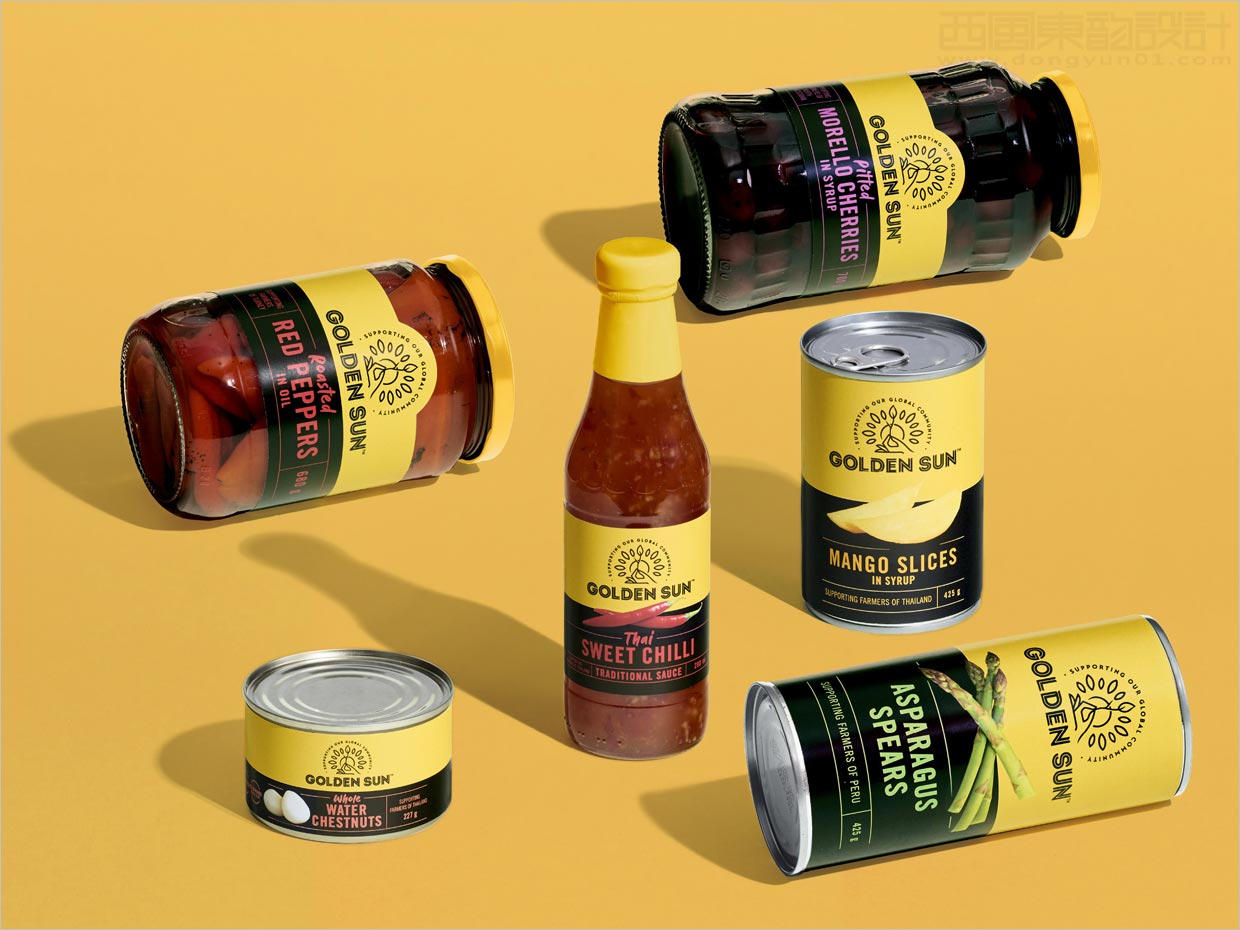 新西兰Golden Sun系列调味食品包装设计