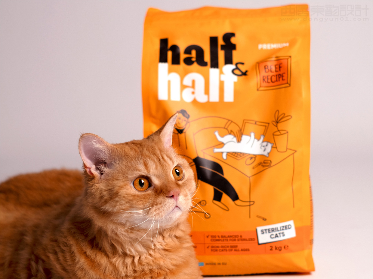乌克兰Half & Half宠物食品包装设计