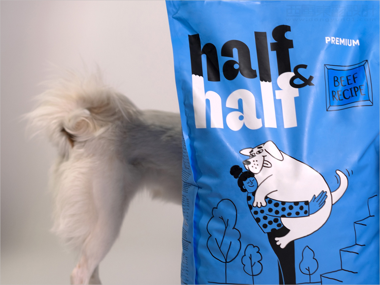 乌克兰Half & Half宠物食品包装袋设计之实物照片